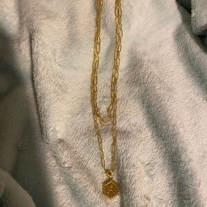 Gold Initial Pendant Necklace